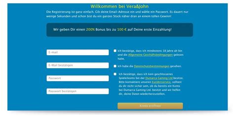 vera & john deutschland|vera einloggen.